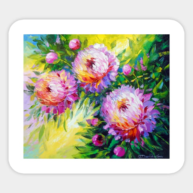 Peonies in the sunbeam Sticker by OLHADARCHUKART